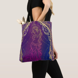 Lila- und Goldmarokkanischer Bengaltanz Tasche