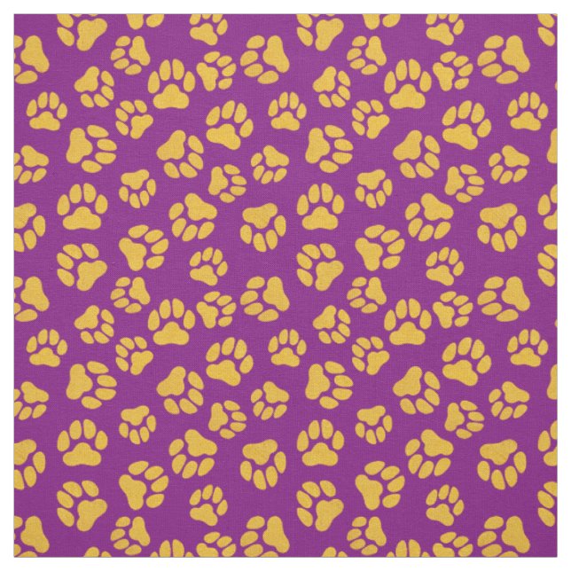 Lila- und Goldpaw-Druckstoff Stoff (Muster)