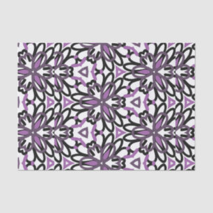 Lila und graue geometrische Gestaltung Seidenpapier