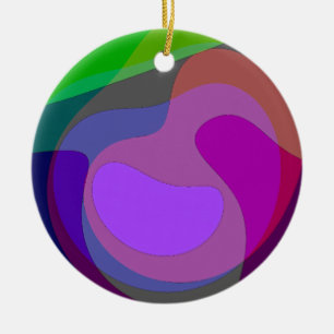 Lila und grün 403 keramik ornament