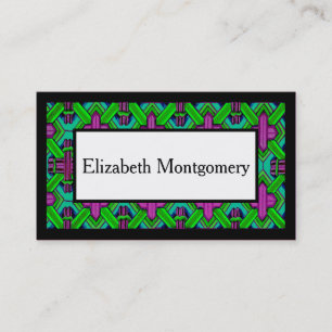 Lila und grüne Berufliche Visitenkarte