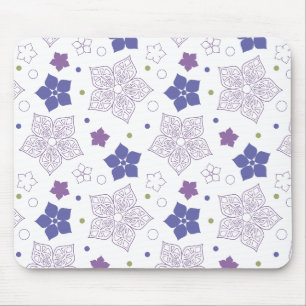 Lila und grüne Blume Mousepad