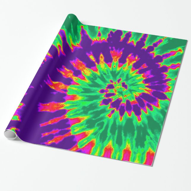 Lila und grüne gefärbte Krawatte Geschenkpapier (Ungerollt)