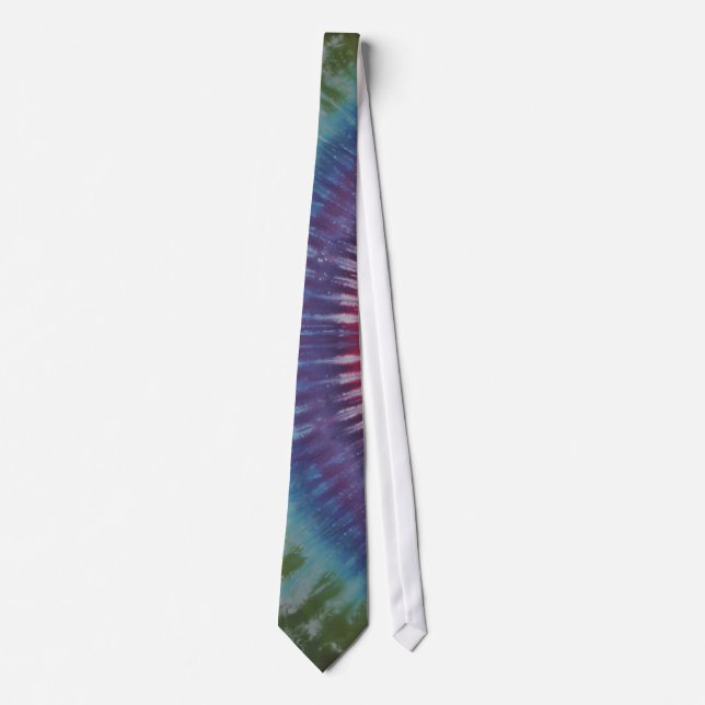 Lila und grüne Gefärbte Krawatte Necktie (Vorderseite)
