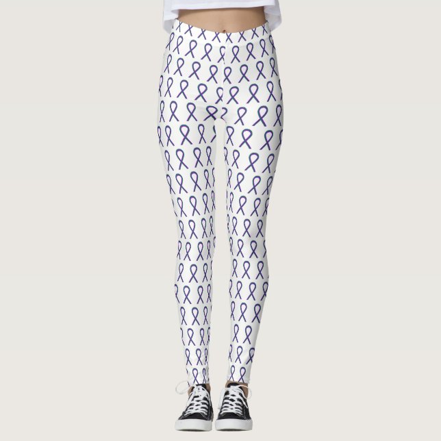 Lila und grüne Leggings (Vorderseite)