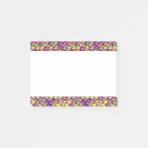 Lila und grüne Skala Post-it Klebezettel