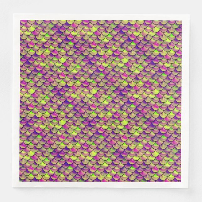 Lila und grüne Skala Serviette (Vorderseite)