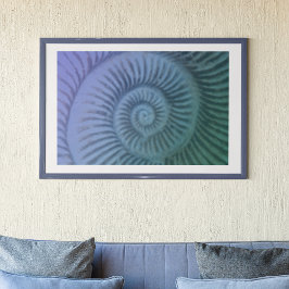 Lila und grüne Spiralgalaxie Poster
