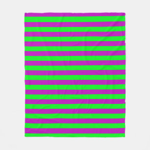 Lila und grüne Streifen Fleecedecke