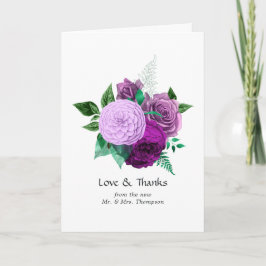 Lila und grüne Wasserhymne Dankeskarte