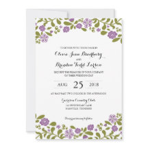 Lila und grüne Wildblume blühen | Hochzeit