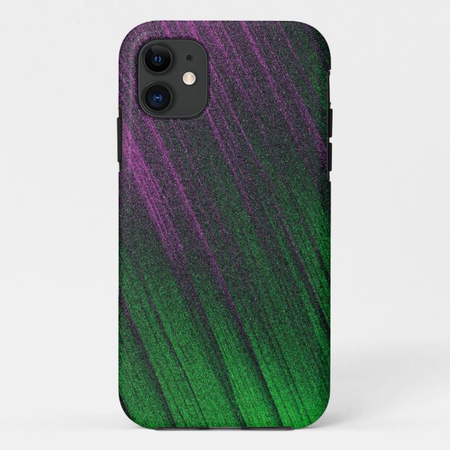Lila und grüner Metallic Frost Phone Case (Rückseite)