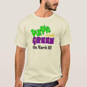 Lila und grüner umgekehrter T - Shirt St. Urhos