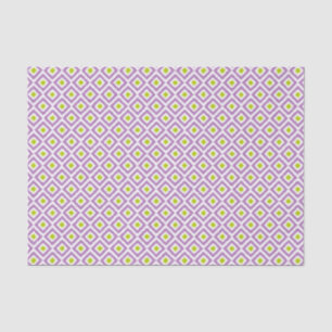 Lila und grünes Ikat Diamonds-Muster Seidenpapier