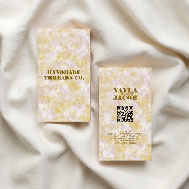 Lila und handgefertigte Wasserfarbe Visitenkarte (Von Creator hochgeladen)