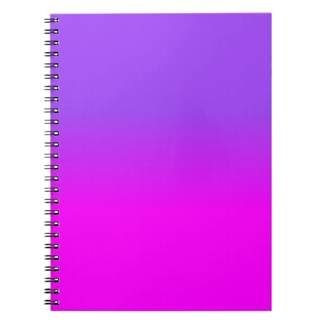 Lila und heißes Rosa Ombre Schatten-Neonfarbe Notizblock (Vorderseite)