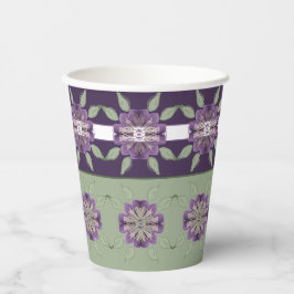 Lila und hellgrün pappbecher