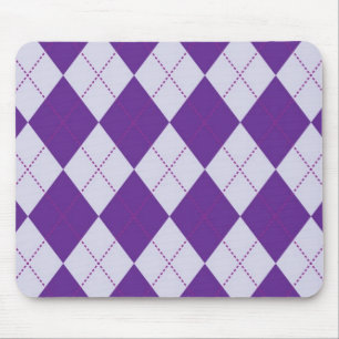 Lila und hellpurpurnes Rauten-Muster Mousepad