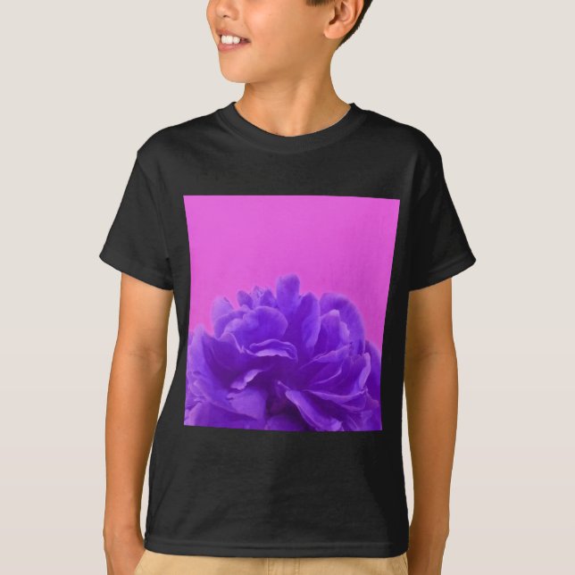 Lila und Himbeere Kunst, Dichtung und Musik T-Shirt (Vorderseite)