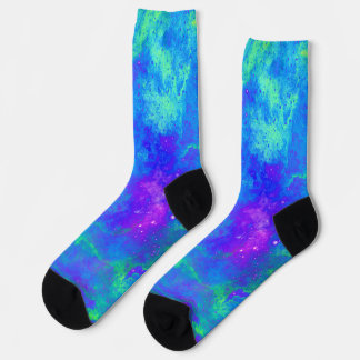 Lila und Indigo-Galaxie-Design-Socken Socken