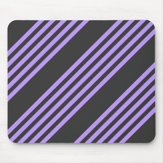 Lila und kohle-fünf Streifen Mousepad (Vorne)