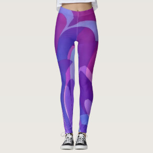 Lila und Künstlerische Leggings