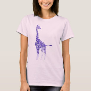Lila und Lavendel beschmutzt Giraffen-T-Shirts T-Shirt
