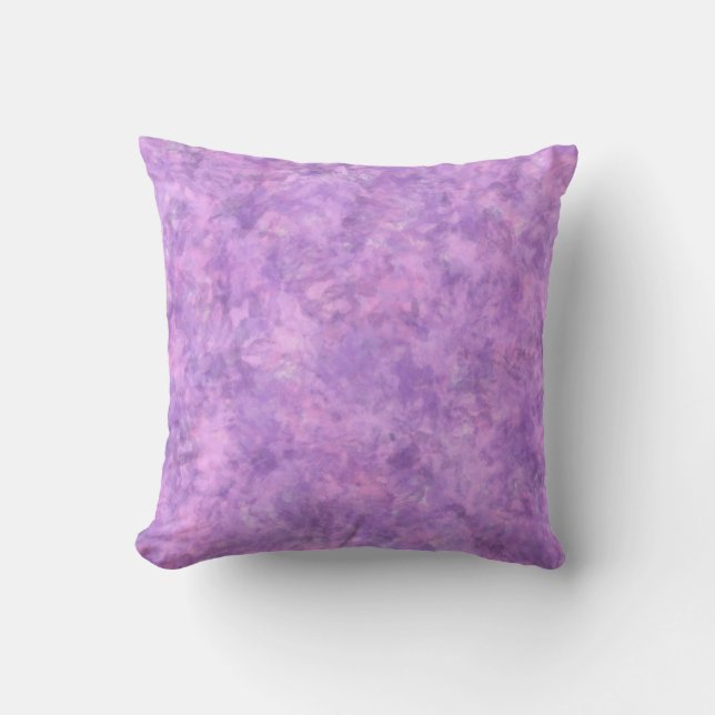 Lila und Lavendel-Marmor Kissen (Vorderseite)
