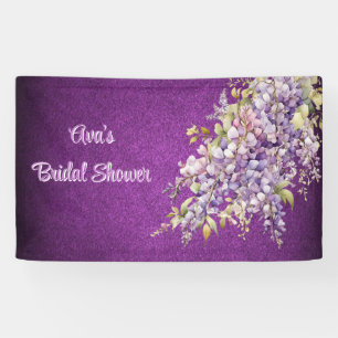 Lila und Lavendel Wisteria-Brautparty Banner