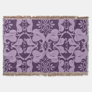 Lila und Lavendelblumenmuster Decke