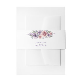 Lila und Lavender Wasserfarben Blume Einladung Einladungsbanderole