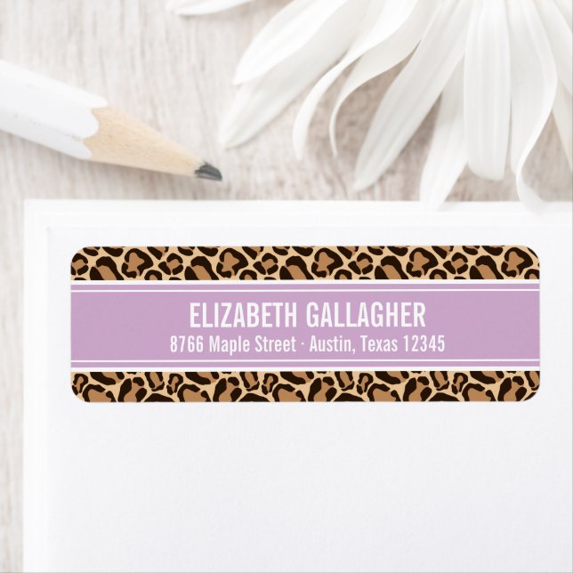 Lila und Leopard-Printwerbung (Insitu)