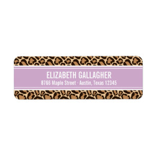 Lila und Leopard-Printwerbung