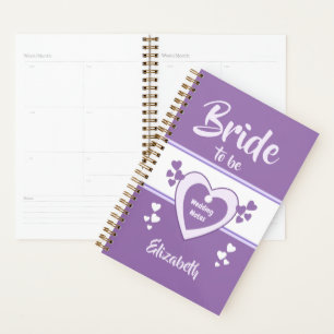 Lila und lila mit Liebe Herzen Hochzeitsheim Planer