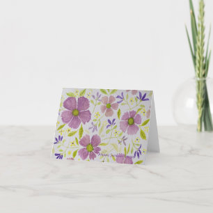 Lila und Lilac-Blumenkarte Karte