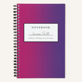 Lila und Magenta Ombré personalisiertes Notizbuch