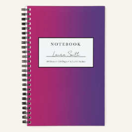 Lila und Magenta Ombré personalisiertes Notizbuch