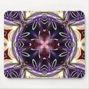 Lila- und Magentakosmos-Kaleidoskopmuster Mousepad
