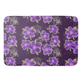 Lila und Mauve Floral Badematte