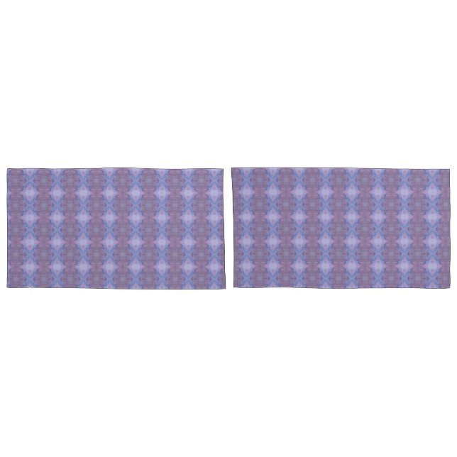 Lila und Mauve Gemustert Kissenbezug (Rückseite-Set)