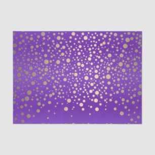 Lila und metallische Goldkonfetti Seidenpapier