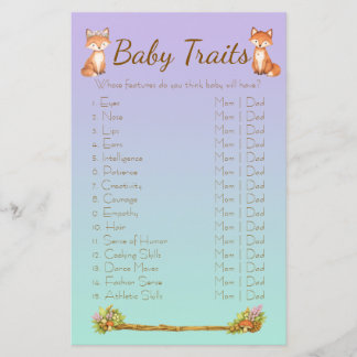 Lila und Minze Waldtiere Baby-Eigenschaft