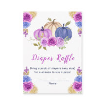 Lila und Navy Blue Floral Pumpkins Baby Dusche
