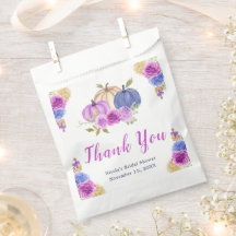 Lila und navy Blue Floral Pumpkins Brautparty
