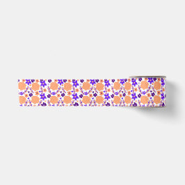 Lila und orange Blume Satinband
