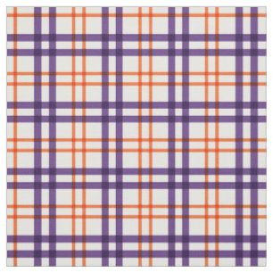 Lila und Orange Tartan Stoff