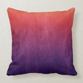 Lila und orange Wasser-Farbe Expolsion Kissen