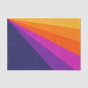 Lila und orangefarbene diagonale Retrostreifen Seidenpapier