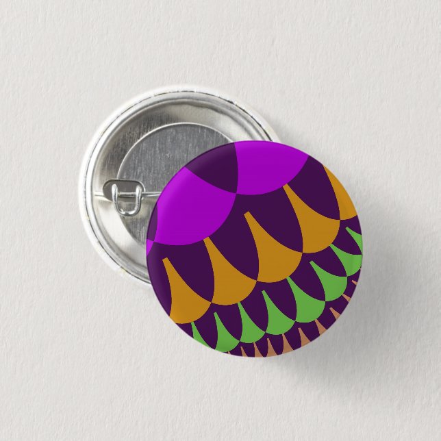 Lila und orangefarbene Skala Button (Vorne & Hinten)