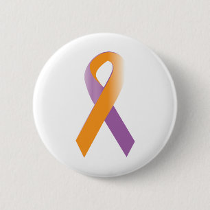 Lila und Orangenauffälliges Band Button